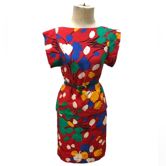 FINAL MARKDOWN Vintage Rainbow Color Block 2 pc. Set XS Rare - Picture 1 of 10